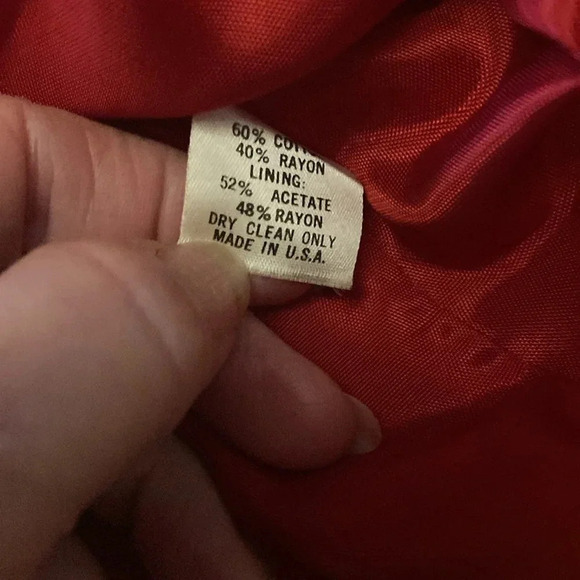 K.d. Spring women’s blazer lined red large wearable art made in the USA ‼️rare‼️ - Picture 8 of 15
